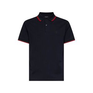 Gucci Men Blue Stretch Cotton Piqué Embroidered Polo Shirt